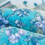 Blue Cottage Patchwork Quilted 3-Piece Bedding Set