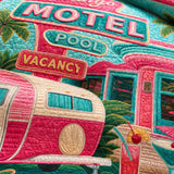 H.PAI Flamingo Motel Tropical Paradise Quilted 3-Piece Bedding Set