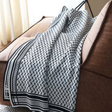 Geometric Knit Throw Blanket & Pillow Cover Set