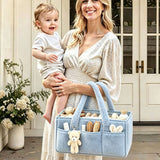Plush Nursery Organizer Tote Bag -Royal Blue
