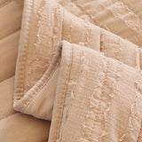 Solid 100% Cotton Bed Cover 3‑Piece Set Quilted