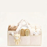 Plush Nursery Organizer Tote Bag - Ivory White