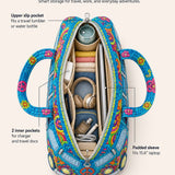 Hippie Peace Joy Quilted Duffle Bag