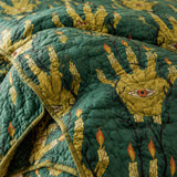 H.PAI Mystic Eye Forest Quilted 3-Piece Bedding Set