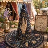 H.PAI Mystic Moon Handcrafted Quilted Witch Hat