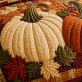 Pumpkin Harvest Quilted 3-Piece Bedding Set