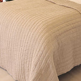 Solid 100% Cotton Bed Cover 3‑Piece Set Quilted