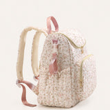 Floral Quilted Baby Diaper Bag Backpack With Stroller Straps