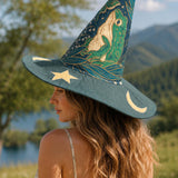 H.PAI Celestial Frog Handcrafted Quilted Witch Hat