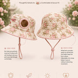 Personalized Rose Quilted Dog Hat – Custom Pet Name With Ear Holes