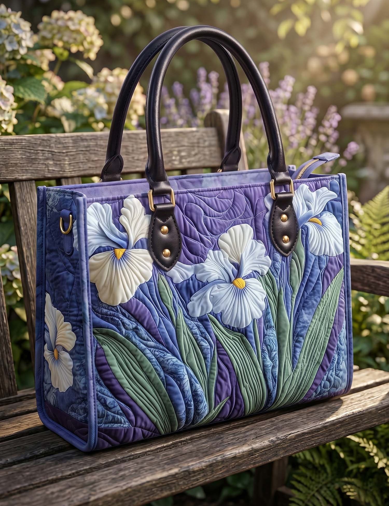 Iris Quilted Leather Strap Bible Handbag