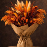 Burnt Orange Autumn Pampas Dried Flower Bouquet