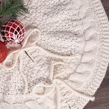 Cable Knit Christmas Tree Skirt
