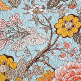 Golden Bloom Garden Quilted 3-Piece Bedding Set