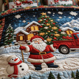 Santa Journey 3‑Piece Quilted Bedding Set