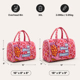 Pink Western Cowgirl Boot Quilted Duffle Bag