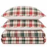 Christmas Plaid Quilted 3-Piece Bedding Set