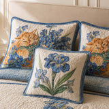 H.PAI Blue Blossom Quilted Pillow Case