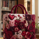 Love Rose Quilted Tote Bag