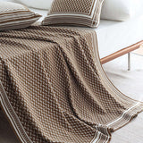 Geometric Knit Throw Blanket & Pillow Cover Set