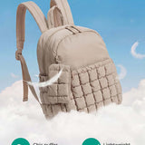 Chic Puffer Backpack with Detachable Mini Bag