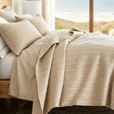 3-Piece Herringbone Quilted Coverlet Set