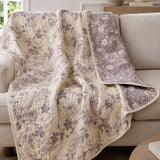 Vintage Floral 100% Cotton Gauze Soft Puff Blanket