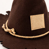 Vintage Brown Witch Hat Handcrafted Halloween Costume Accessory