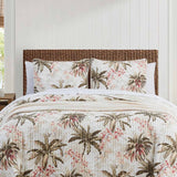 Serenity Palms Quilted 3-Piece Bedding Set