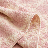 Vintage Pink Peony Floral 100% Cotton Gauze Soft Puff Blanket