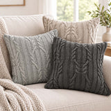 Classic Cable Knitted Pillow Cover