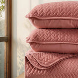 3-Piece Herringbone Quilted Coverlet Set