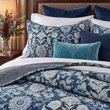 Indigo Botanical Tapestry 100% Cotton Quilted Bedding Set