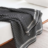 Geometric Knit Throw Blanket & Pillow Cover Set