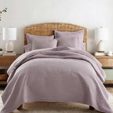 3-Piece Stripe Stitch Quilted Coverlet Set