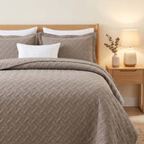 Braided Haven Quilted 3-Piece Bedding Set