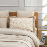 Vintage Floral Scalloped Throw Pillow Cover