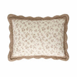 Vintage Floral Scalloped Throw Pillow Cover