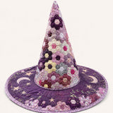 H.PAI Hexagon Patchwork Celestial Handcrafted Quilted Witch Hat