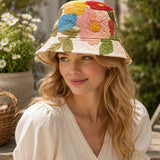 Vintage Floral Quilted Bucket Hat