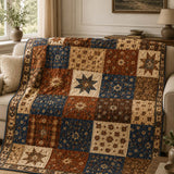 Vintage Patchwork Star Quilted Blanket