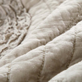 Neutral Textured Circles Quilted 3-Piece Bedding Set