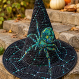H.PAI Mystic Spider Web Quilted Gothic Witch Hat