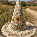 H.PAI Wildflower Meadow Handcrafted Quilted Witch Hat