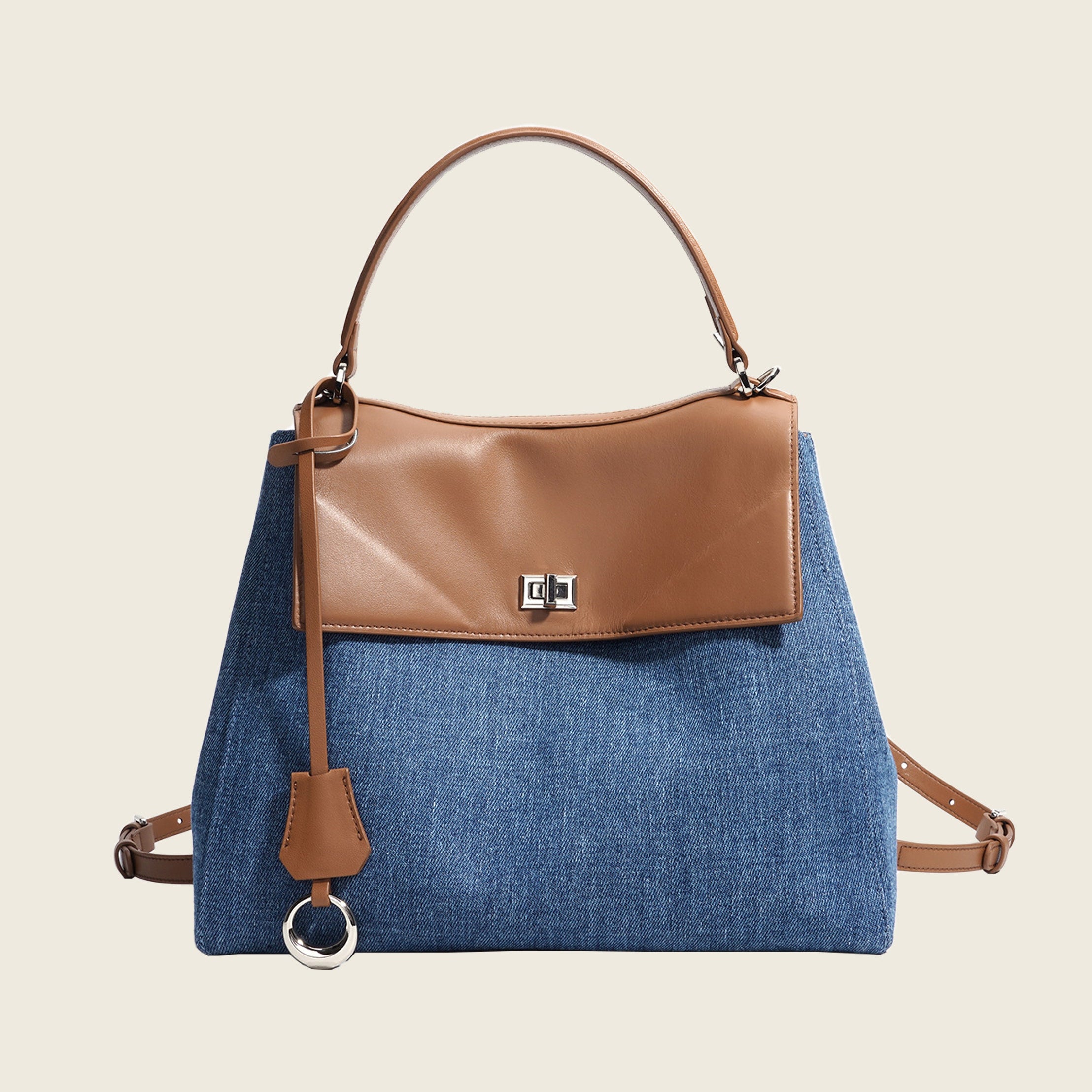 Double shoulder Denim Tote Bag