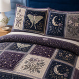 Luna Moth Quilted 3-Piece Bedding Set – Classic Americana Quilted Bedding With Matching Pillow Shams