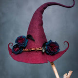 Gothic Rose Fairy Handcrafted Witch Hat