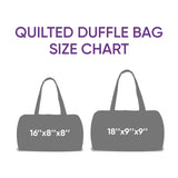 Heart-Shaped Camper Van Quilted Duffle Bag