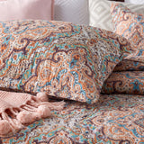 Vintage Paisley Boho 100% Cotton Quilted 3-Piece Bedding Set