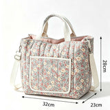 Floral Quilted Convertible Mommy Diaper Tote Bag